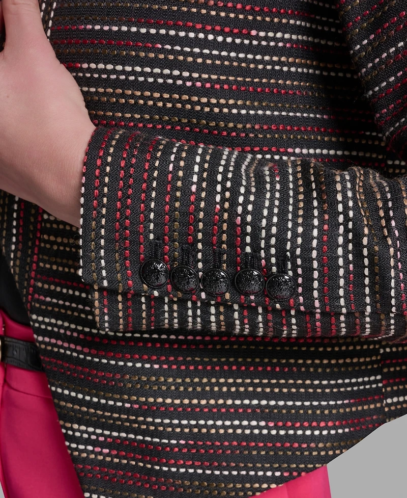 Bcbg Women's Textured Open-Front Collared Jacket