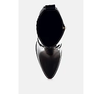 Cornus Snake Print Ankle Boots