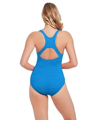 Krinkle Women's Chlorine Resistant Active Back One-Piece Swimsuit