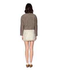 Walter Baker Women's Rihanna Suede Funnel Neck Jacket