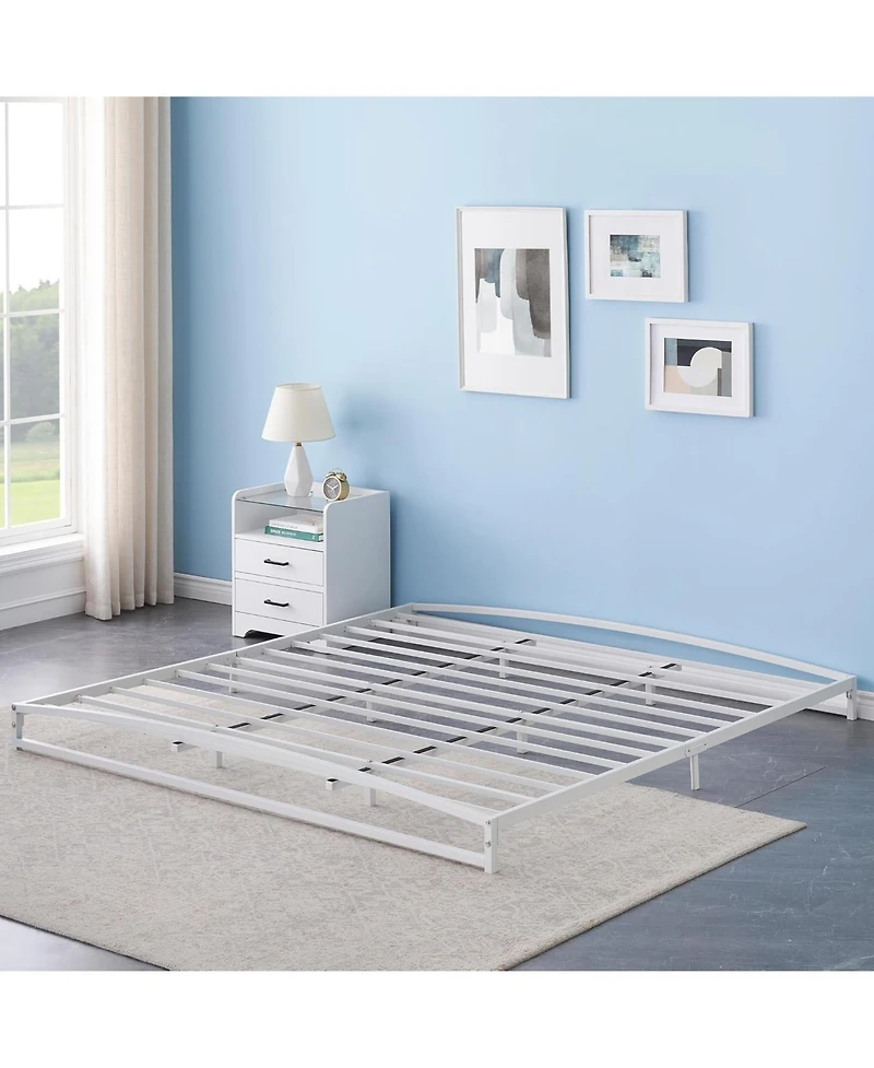 gaomon Low Profile Bed Frame, Heavy Duty Metal Platform Bed Frame, Mattress Foundation with Steel Slat Support, Easy Assembly