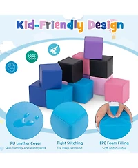 Mecale 12-Piece Soft Foam Building and Climbing Blocks Set for Kids
