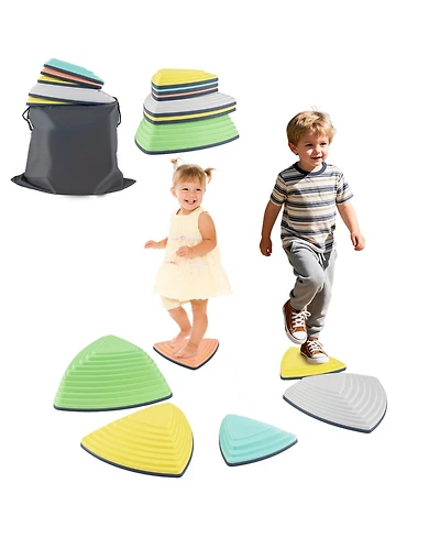 Mecale Kids' Non-Slip Stepping Stones with Storage Bag