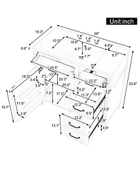 Sillysis Freestanding Bathroom Vanity with Ceramic Sink, Flip Drawers & Adjustable Shelf, Modern Storage Cabinet
