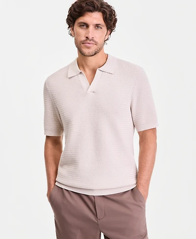 Alfani Men's Short-Sleeve Eyelet Sweater Shirt, Macy's Exclusive