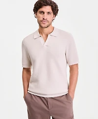 Alfani Men's Short-Sleeve Eyelet Sweater Shirt, Macy's Exclusive