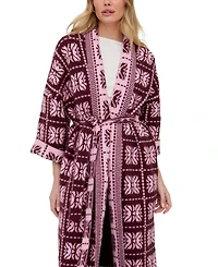 Raffya Women's Ally Abstract Print Long Line Cardigan