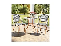 Slickblue 3-Piece Outdoor Bistro Set with Wicker Table & 2 Chairs