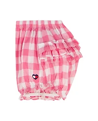 Tommy Hilfiger Baby Girls' Ruffle Trim Gingham Dress and Diaper Cover, 2-Piece Set