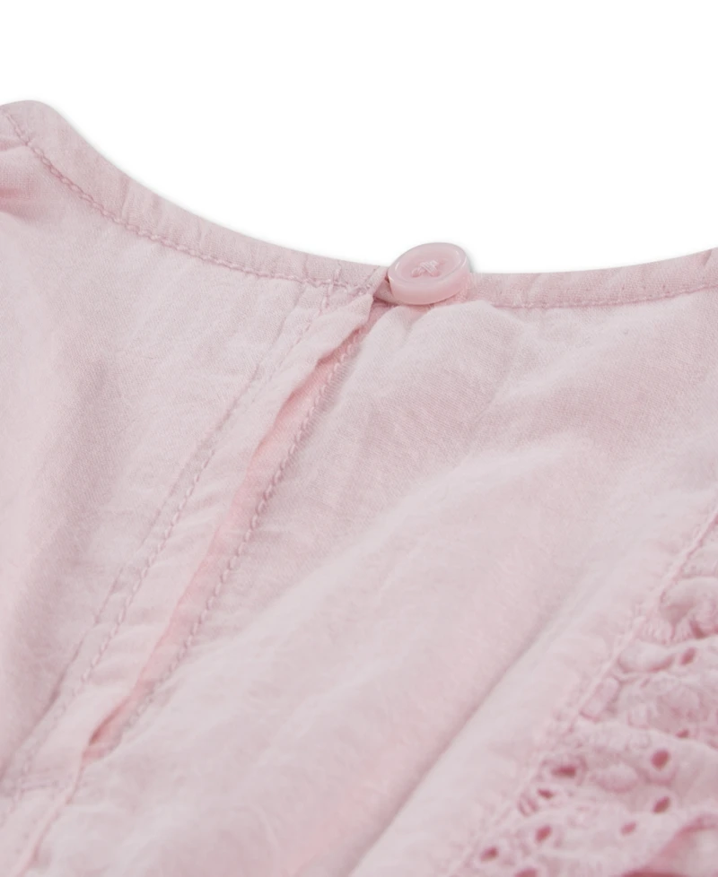 abercrombie kids Baby Girls' Flutter Sleeve Eyelet Jumpsuit