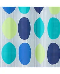 Rt Designers Collection 90 Gsm Printed Peva Glit Dorothy Shower Curtain 70" x 72" Blue