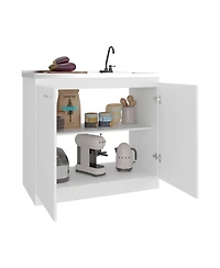 Fm Furniture Extremo Kitchen Storage Cabinet with 2 Doors and 3 Shelves.