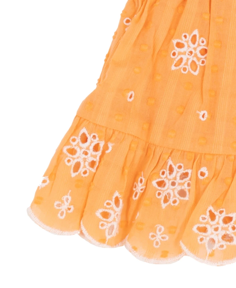 Rare Editions Baby Girls' Sleeveless Eyelet Dress and Skort, 2-Piece Set