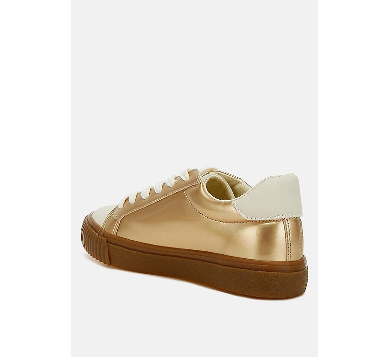 London Rag Jumping jacks Metallic Faux Leather Star Sneakers