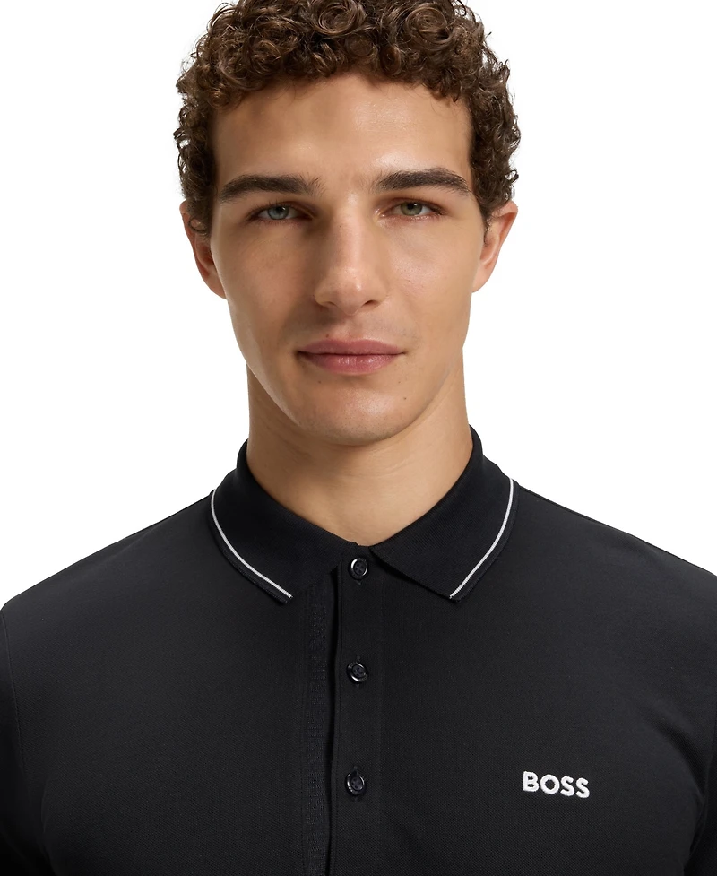 Boss by Hugo Men's Tonal Logo Slim-Fit Polo Shirt