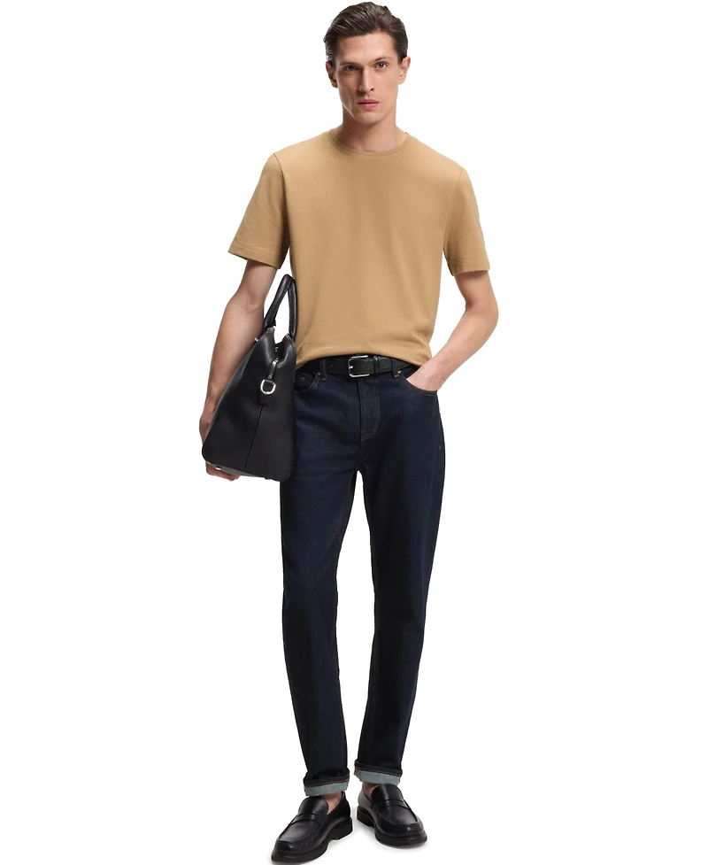 Boss by Hugo Men's Cotton-Blend Regular-Fit Bubble-Jacquard T-Shirt