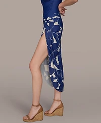 Donna Karan Women's Draped Side-Slit Sarong Skirt