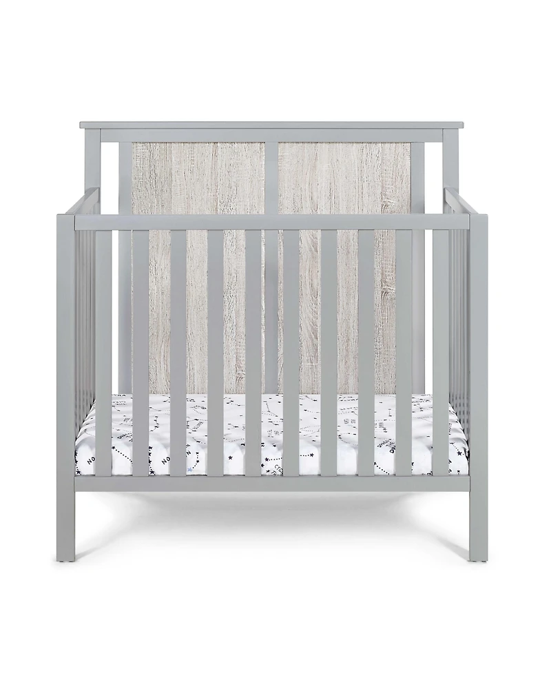 flynama Mini Crib with Mattress Pad 3in1 Convertible Design Reversible Back Panel Three Adjustable Mattress Heights for Baby Nursery