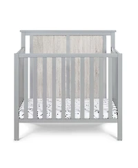 flynama Mini Crib with Mattress Pad 3in1 Convertible Design Reversible Back Panel Three Adjustable Mattress Heights for Baby Nursery