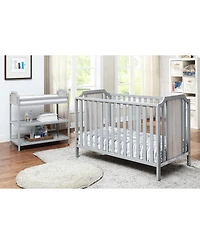 flynama 3in1 Convertible Island Crib Traditional Contemporary Style Dual Tone Finish for Baby Nursery