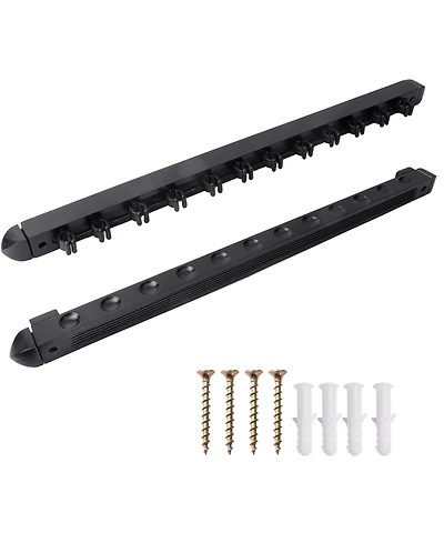 Gse Games & Sports Expert 2-Piece Wood 12 Billiard Pool cue Rack Wall Mounted Holders, Sticks Set.