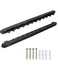 Gse Games & Sports Expert 2-Piece Wood 12 Billiard Pool cue Rack Wall Mounted Holders, Sticks Set.
