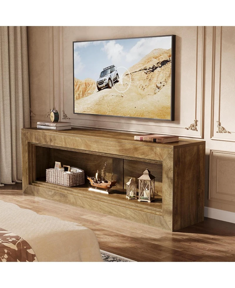 Tribesigns 63" Tv Stand for 55/60/65/75-Inch Tvs, Rustic Extra Long Media TV Console