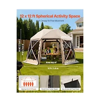Slickblue 12x12 Screen House Canopy Tent with Removable Top