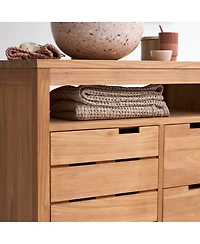 Tikamoon Serena solid teak vanity unit 80 cm