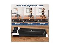 Hongge 2.5HP Under Desk Treadmill with Remote Control and 3 Countdown Modes-White