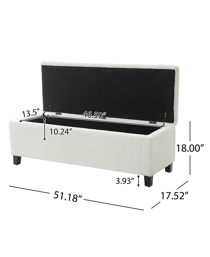 Rainsken Ottoman Bench with Storage