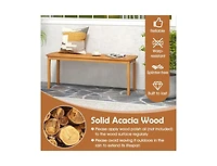 Slickblue Outdoor 3-Piece Dining Set with Acacia Wood Table & Benches