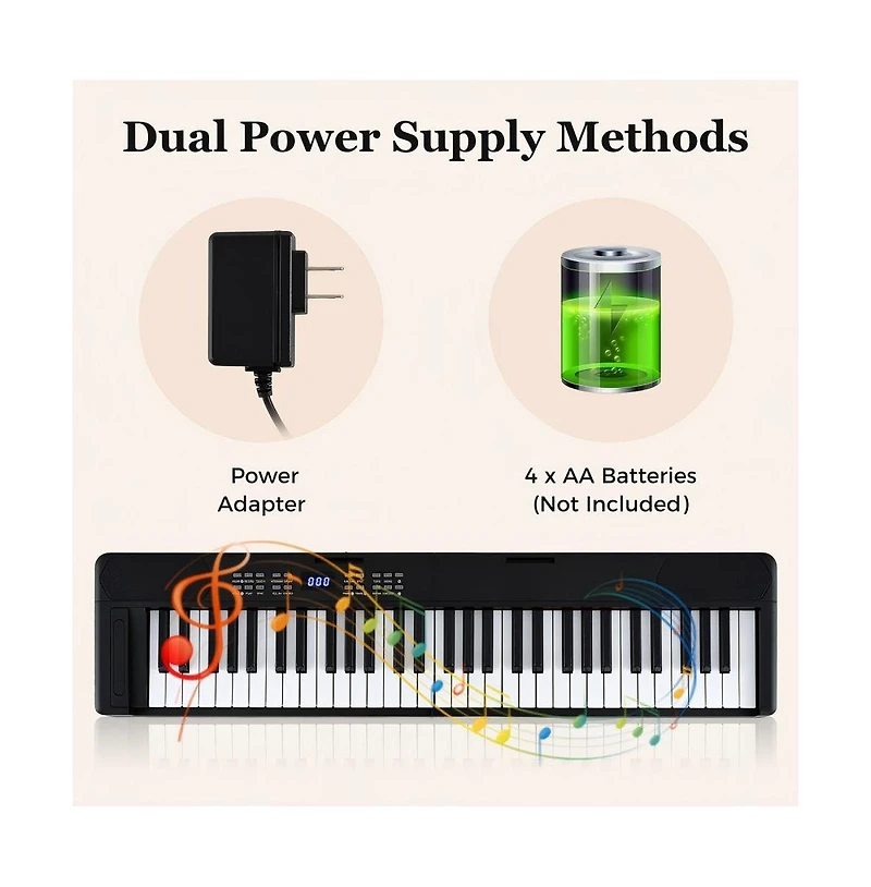 Hongge Key Foldable Piano Keyboard Full Electronic with Midi and Split Function