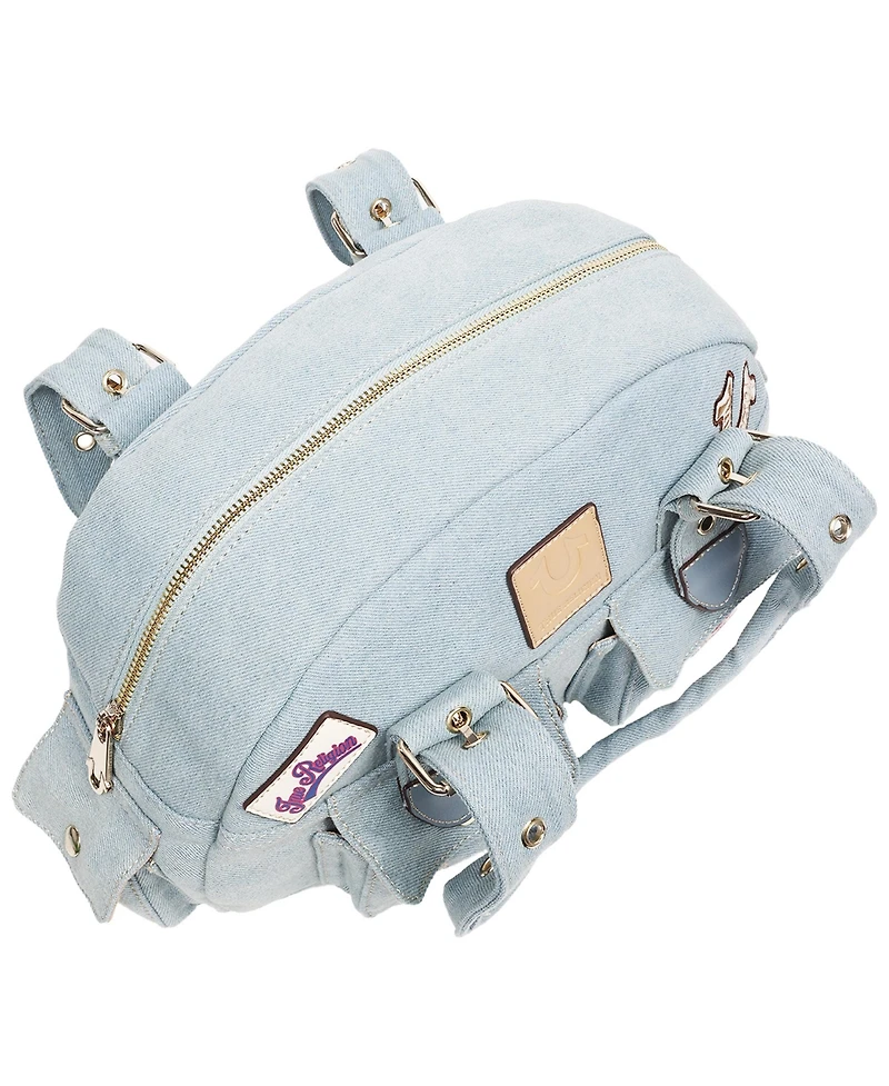 True Religion Multi-Patch Denim Satchel