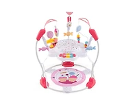 Slickblue Boys Baby Activity Center Height Adjustable Baby Bouncing Saucer with Interactive Toys-Blue