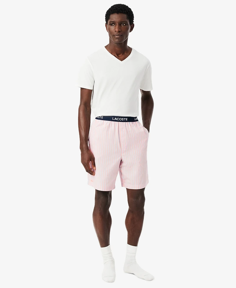 Lacoste Men's Loungewear Striped Straight-Fit Shorts