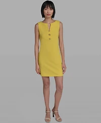 Women's Notch-Neck Sleeveless Knee length Dress