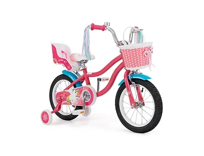 Hongge Inch Girls Bike with Doll Seat and Training Wheels for 3-5 Years