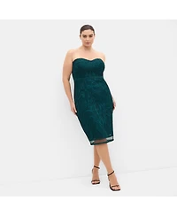 City Chic Women's Antonia Strapless Midi Dress