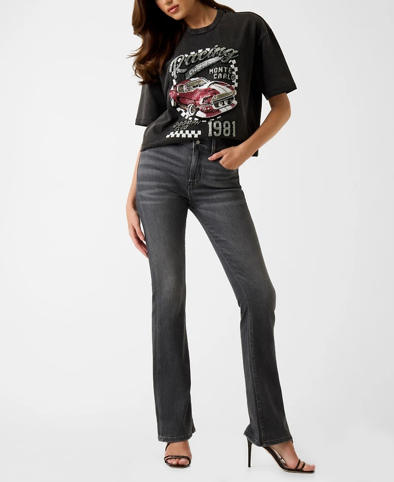 Guess Women's Short-Sleeve Race Car Graphic T-Shirt