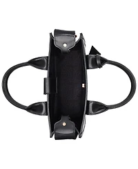 True Religion Debossed Logo Modern Tote with Removable Shoulder Strap