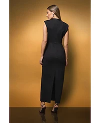 Coast Women's Beaded High Neck Column Maxi Dress