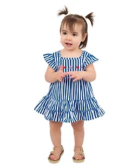 Rare Editions Baby Girls' Sleeveless Dress, Diaper Covers and Headband, 5-piece Set