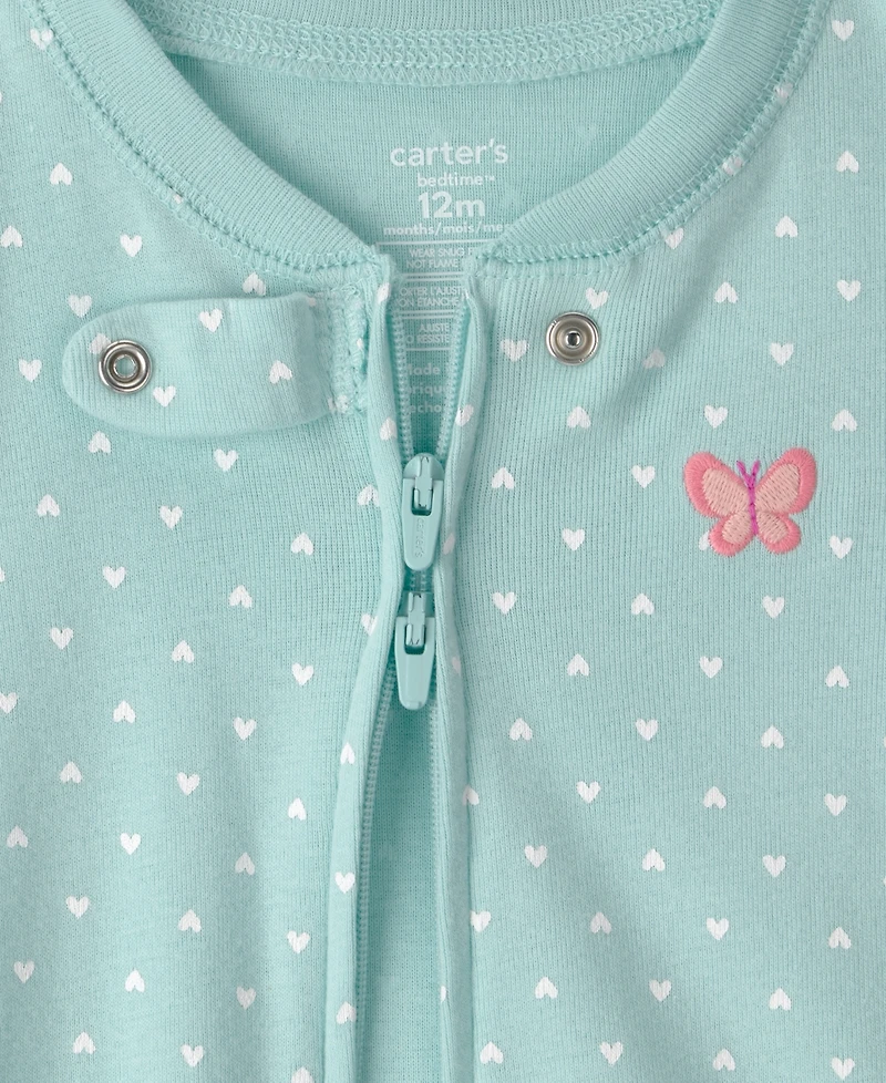Carter's Baby Girls' Long-Sleeve Sleep & Play, 2-Pack