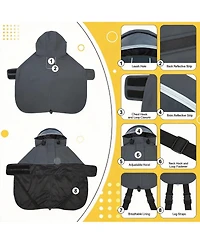 Aronkl Waterproof Windproof Dog Rain Jacket with Hood for Active Breeds - Breathable Mesh Lining