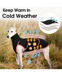 Aronkl Soft Turtleneck Dog Anxiety Jacket for Cold Weather