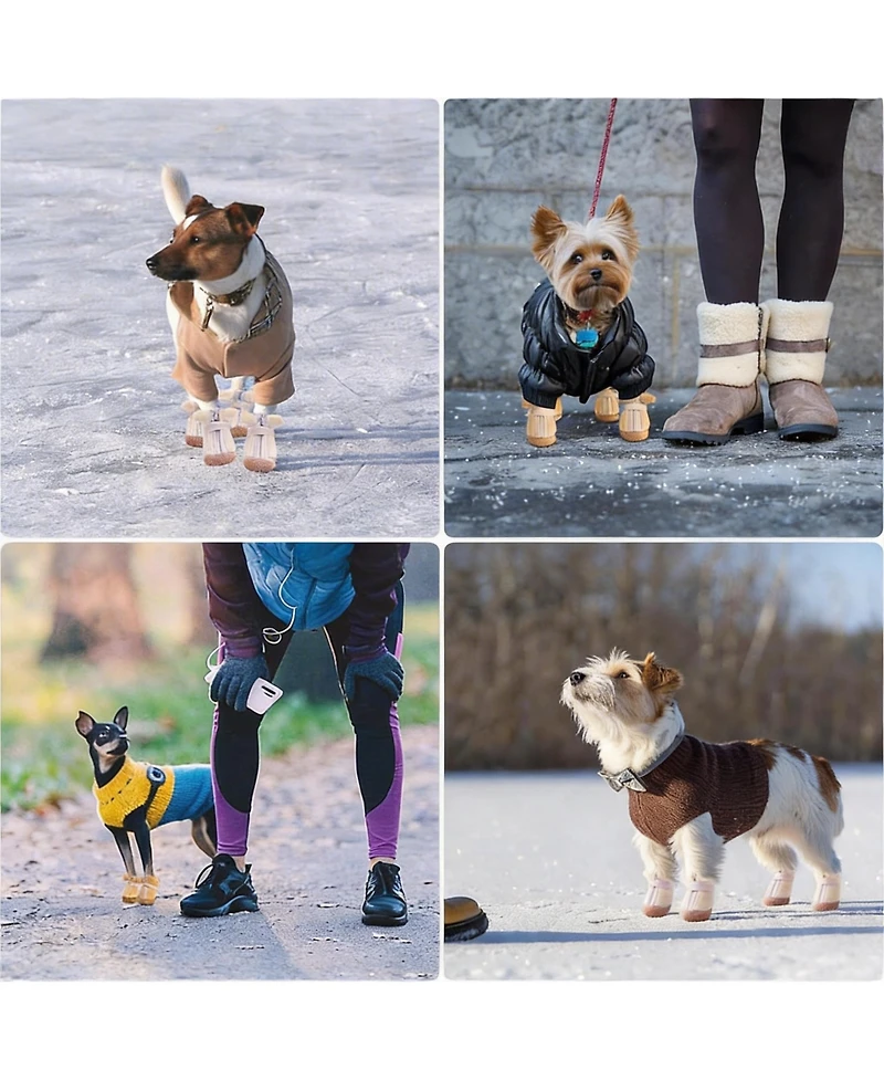 Aronkl Anti-Slip Breathable Dog Boots for Paws Protection with Reflective Straps