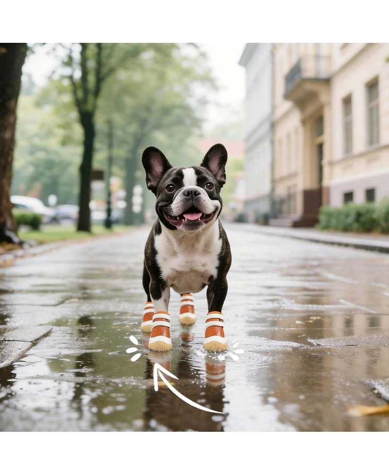 Aronkl Anti-slip Breathable Dog Boots for Small Puppies - Paw Protection Hot Pavement and Snow