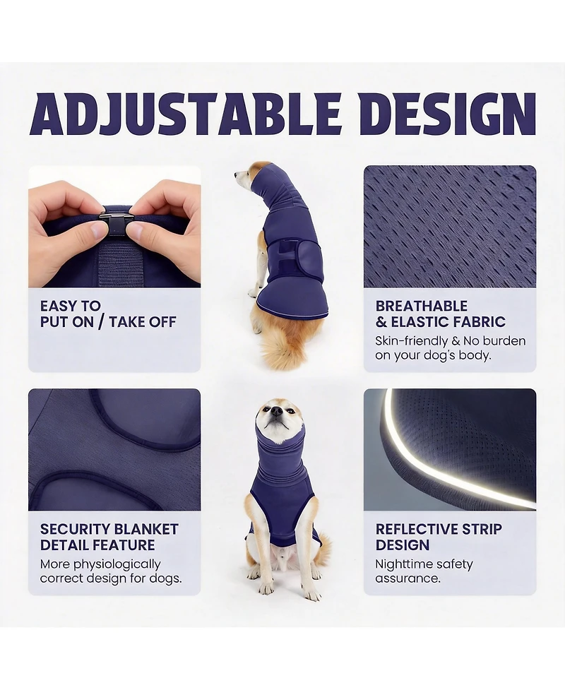 Aronkl Calming Anxiety Vest for Dogs - Comfortable, Safe, and Effective