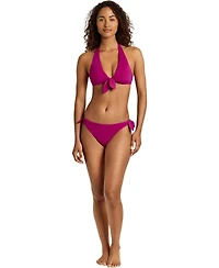 Lauren Ralph Women's Side-Tie Hipster Bikini Bottoms